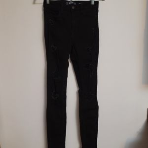 Holister black ripped jeans